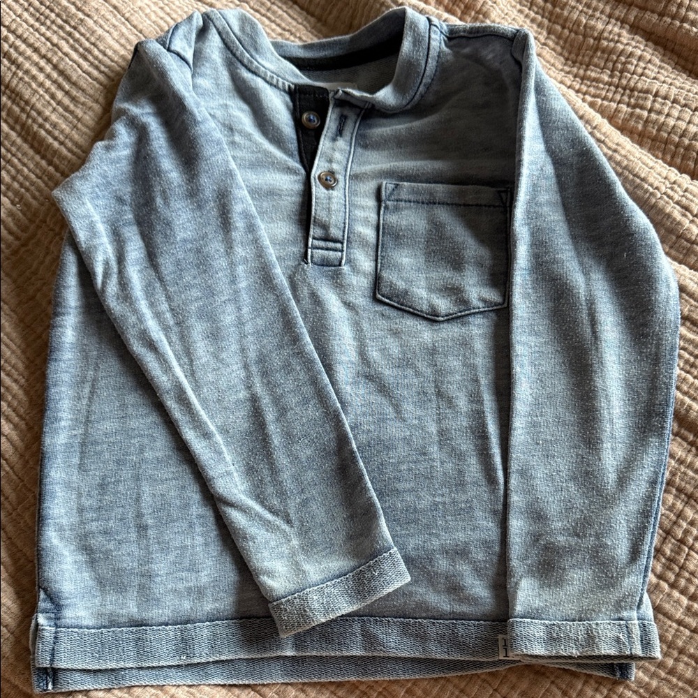 Sovereign Code Kids Blue Long Sleeve Henley